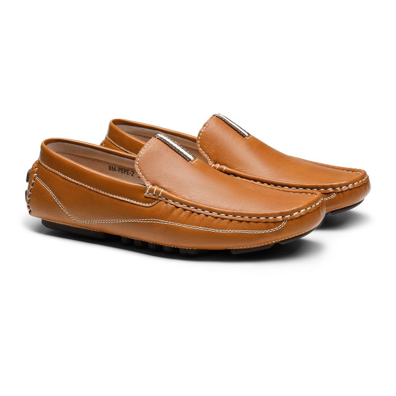 Bruno Marc Men's Driving Moccasins Penny Loafers Slip on Loafer Shoes,Size 10,Tan,BM-Pepe-2 - Image 3